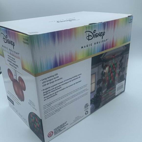 Disney Magic Holiday Mickey Mouse MotionMosaic Hanging Projection Ornament 9 “ - Picture 6 of 7